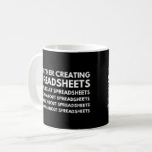 Wirtschaftsprüfer & Datenanalytiker Funny Spreadsh Kaffeetasse (Vorderseite Links)