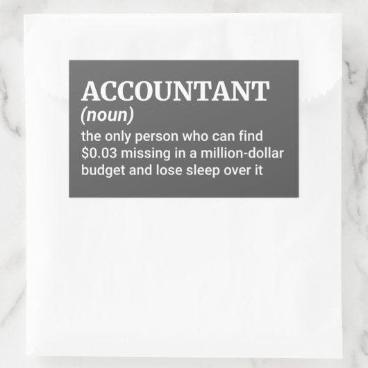 Wirtschaftsprüfer: Einer, der Ihre Finanzfehler be Rechteckiger Aufkleber (Tasche)