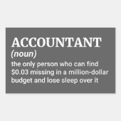 Wirtschaftsprüfer: Einer, der Ihre Finanzfehler be Rechteckiger Aufkleber (Vorderseite)