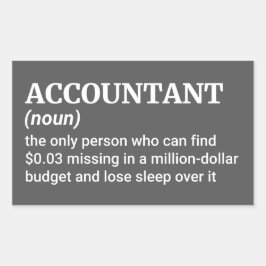 Wirtschaftsprüfer: Einer, der Ihre Finanzfehler be Rechteckiger Aufkleber