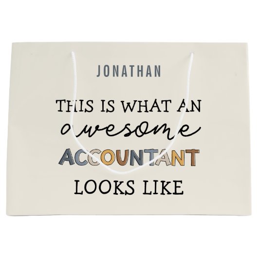 Wirtschaftsprüfer Funny Phantastisch CPA Custom Große Geschenktüte (Vorderseite)