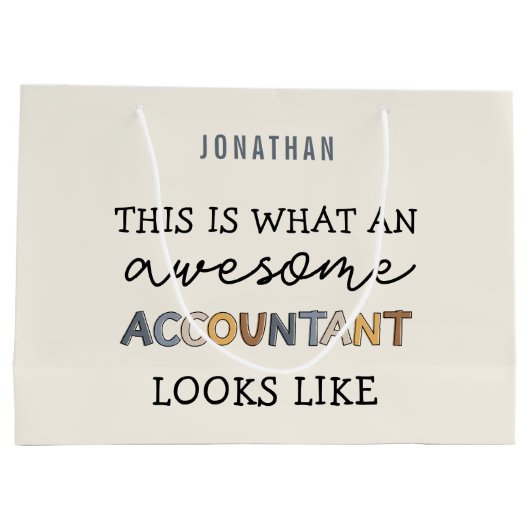 Wirtschaftsprüfer Funny Phantastisch CPA Custom Große Geschenktüte (Rückseite)