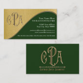 Wirtschaftsprüfer-Gewerbesteuern CPAs Visitenkarte (Vorne/Hinten)