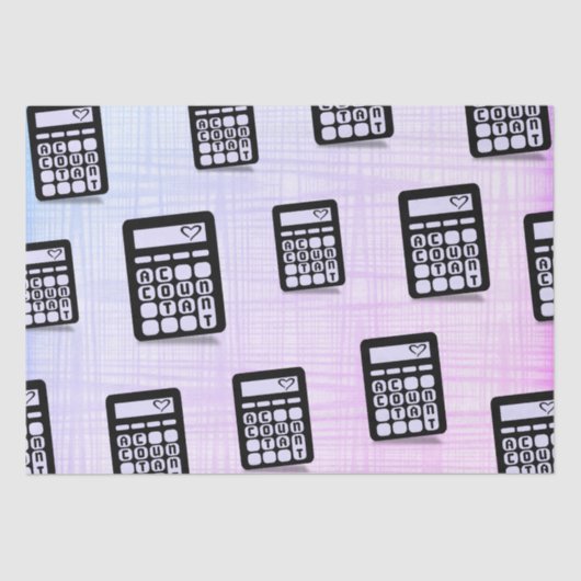 Wirtschaftsprüfer Herz Pink Blau Lila Seidenpapier (Vorderseite)