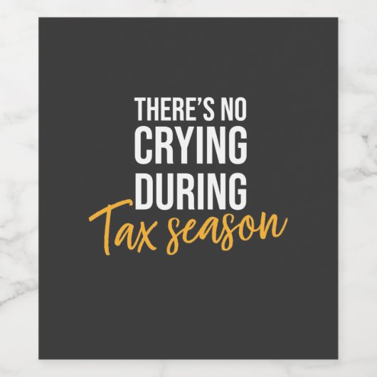 Wirtschaftsprüfer in der Steuersaison Weinetikett (Einzelnes Label)