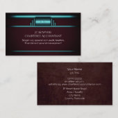 Wirtschaftsprüfer - Kunst-Deko-Blau auf Visitenkarte (Vorne/Hinten)