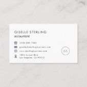 Wirtschaftsprüfer Luxury Navy Blue Modernes Elegan Visitenkarte (Rückseite)