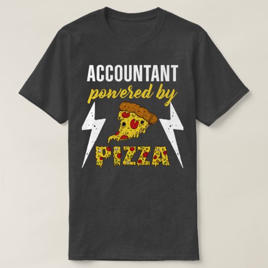 Wirtschaftsprüfer mit Pizza T-Shirt (Design vorne)