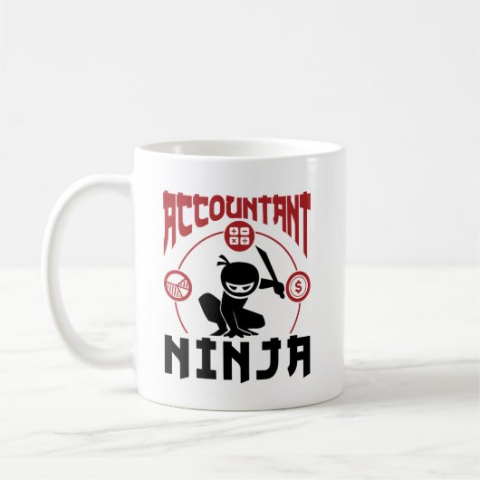 Wirtschaftsprüfer Ninja RechnungsführungsCPA Kaffeetasse (Links)