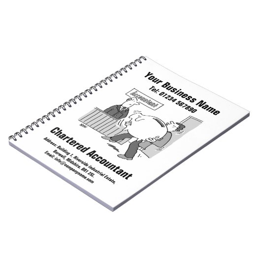 Wirtschaftsprüfer oder Wirtschaftsprüfer Notizblock (Linke Seite)