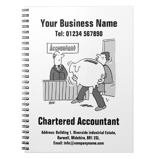 Wirtschaftsprüfer oder Wirtschaftsprüfer Notizblock (Vorderseite)