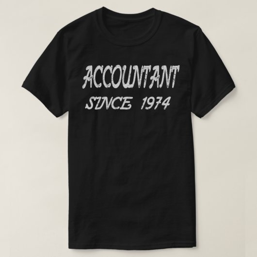 Wirtschaftsprüfer seit 1974 T-Shirt (Design vorne)