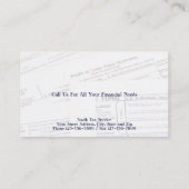 Wirtschaftsprüfer-Steuervorbereiter-Visitenkarte Visitenkarte (Rückseite)