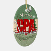 Wirtschaftsprüfer WEIHNACHTSCPAs Keramik Ornament (Rechts)