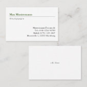 Wirtschaftsprüfern Visitententenkarte Visitenkarte (Vorne/Hinten)