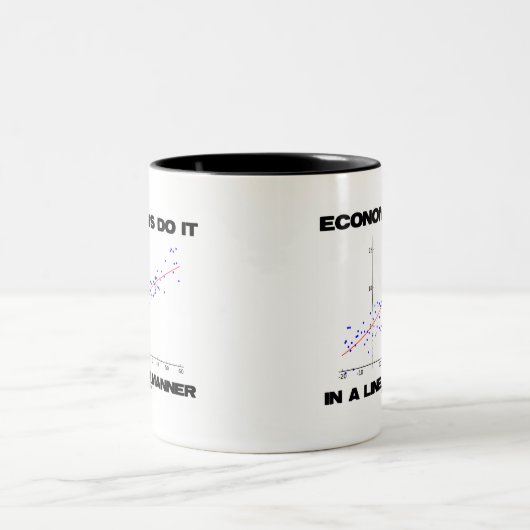 Wirtschaftswissenschaftler tun es in einer zweifarbige tasse (Mittel)