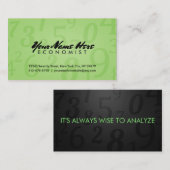 Wirtschaftswissenschaftler-Visitenkarten Visitenkarte (Vorne/Hinten)