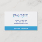 Wischen der Zuhause-Reinigung der Visitenkarte (Rückseite)