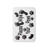 Wischen Sie bitte Ihre Paws-Badematte ab Badematte (Vorderseite Vertikal)
