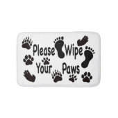 Wischen Sie bitte Ihre Paws-Badematte ab Badematte (Vorderseite)