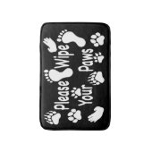 Wischen Sie bitte Ihre Paws-Badematte ab Badematte (Vorderseite Vertikal)