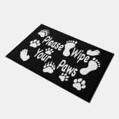 Wischen Sie bitte Ihre Pfoten ab Fußmatte (Schrägansicht)