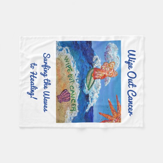 Wischen Sie den Krebs-Surf Engel Soft Fleece Blank (Vorderseite (Horizontal))