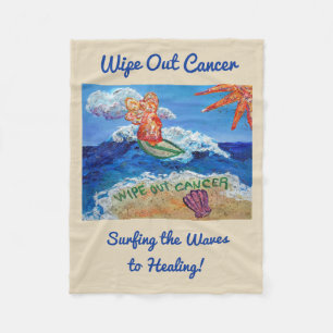 Wischen Sie den Krebs-Surf Engel Soft Fleece Blank