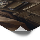 Wischen Sie den Spiegel ab, reinigen Sie den Hof. Poster (Ecke)