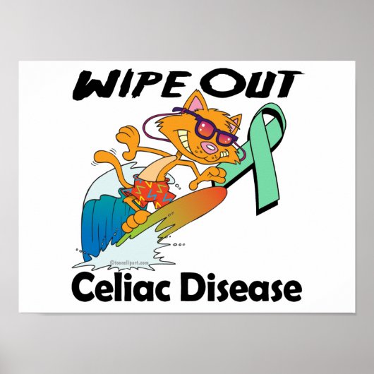 Wischen Sie die Celiac-Krankheit aus Poster (Vorne)