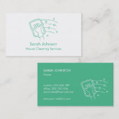 Wischen Sie die Reinigungsdienstkarte für saubere Visitenkarte (Vorne/Hinten)