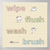 Wischen Sie Flush Wash Brush Poster (Vorne)