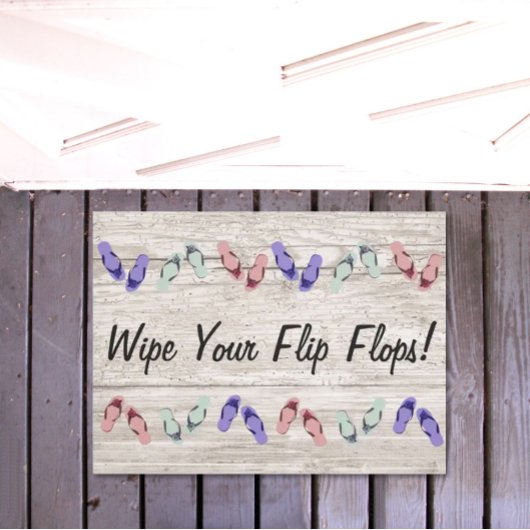 Wischen Sie Ihre Flip Flops Door Mat Fußmatte