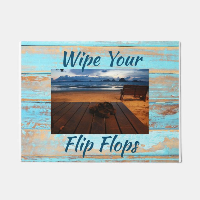 Wischen Sie Ihre Flip Flops Doormat Fußmatte (Vorderseite)