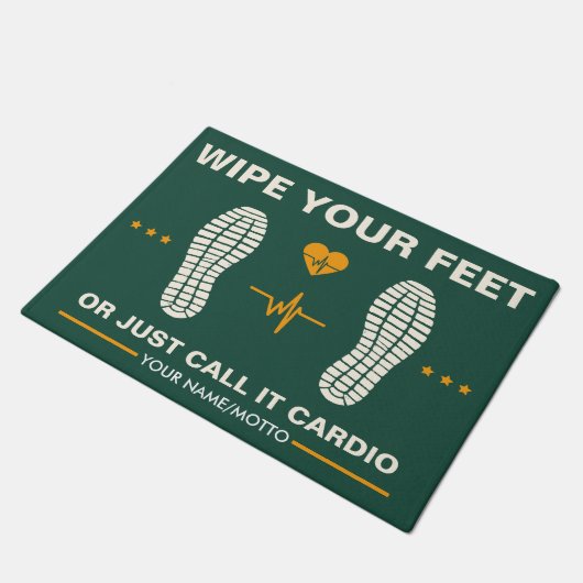 Wischen Sie Ihre Füße für Fitness Liebhaber, Funny Fußmatte (Schrägansicht)