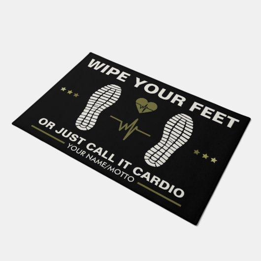 Wischen Sie Ihre Füße für Gymnastikliebhaber, sonn Fußmatte (Schrägansicht)