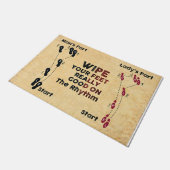 Wischen Sie Ihre Füße wirklich gut im Rhythmus Fußmatte (Schrägansicht)