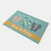 Wischen Sie Ihre Gedreht Flop Hier Rug, Individuel Fußmatte (Schrägansicht)