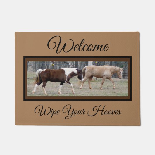 Wischen Sie Ihre Hooves Horse Door Mat Fußmatte (Vorderseite)