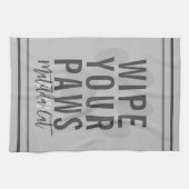 Wischen Sie Ihre Paws Name Grau Pet Küchentuch (Horizontal)