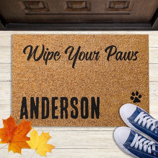 Wischen Sie Ihre Pfoten Personalisierten Haustier  Fußmatte