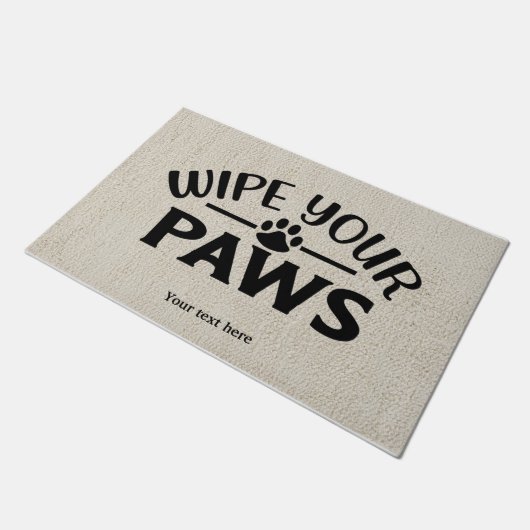 Wischen Sie Ihre Pfoten Türmatte ab (Schrägansicht)
