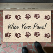 Wischen Sie Ihre Pfotenmatte ab Fußmatte