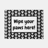 Wischen Sie Ihre schmutzigen Pfade hier schwarz-we Fußmatte (Vorderseite)
