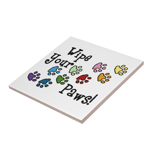 Wischen Sie Ihre Tatzen ab Fliese (Seite)