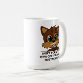 Wischen Sie Ihren Milchschnurrbart ab Kaffeetasse (VorderseiteRechts)