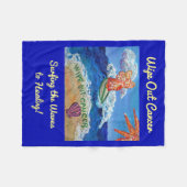 Wischen Sie Krebs Surfen Angel Chemo Custom Blanke Fleecedecke (Vorderseite (Horizontal))