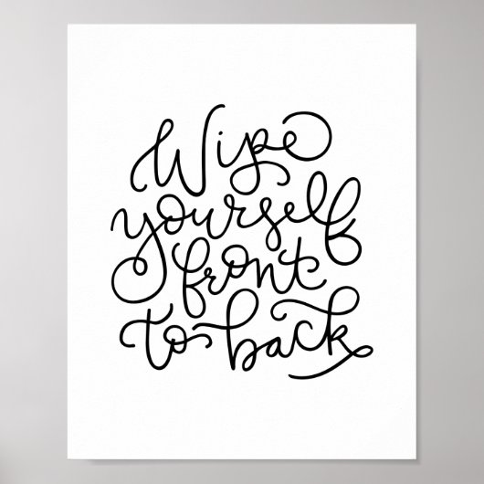 Wischen Sie sich selbst vor nach hinten Schönes Ba Poster (Vorne)