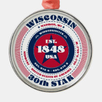 Wisconsin 30. Staat Weihnachtsschmuck