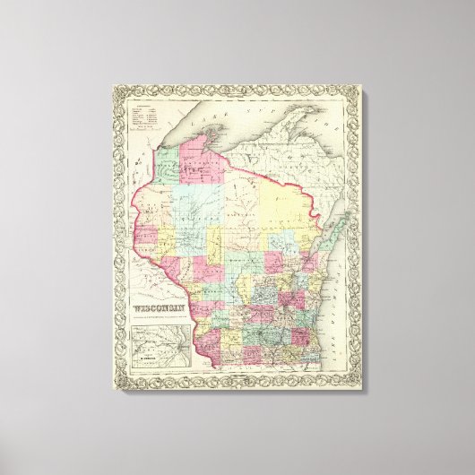 Wisconsin 3 leinwanddruck (Vorderseite)